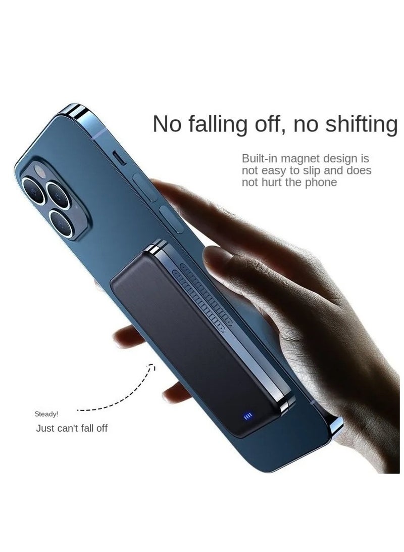 شاحن/بنك طاقة مغناطيسي لاسلكي صغير الحجم ونحيف، يدعم تقنية MagSafe للشحن السريع اللاسلكي، متوافق مع أجهزة iPhone 11 و12 و14 و15 و16 Pro وPro Max، شاحن بمشبك خلفي فائق النحافة - Image 2